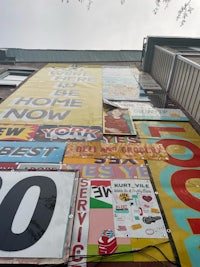 a building with a lot of different signs on it