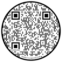 a qr code on a black background